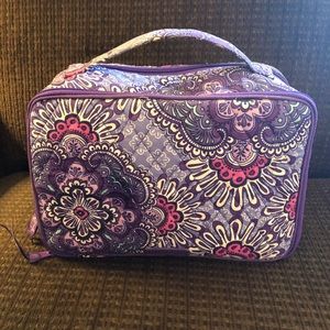 Vera Bradley large blush and brush make up bag